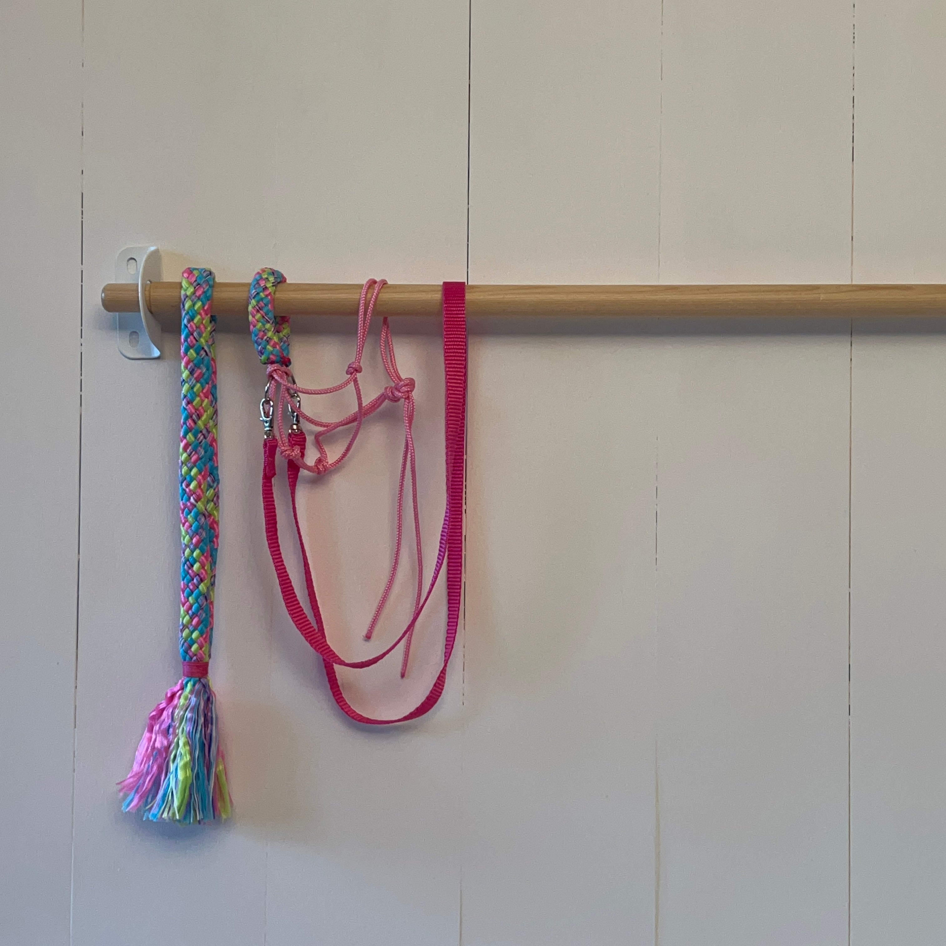 Touwsetje multi colour roze / blauw / groen