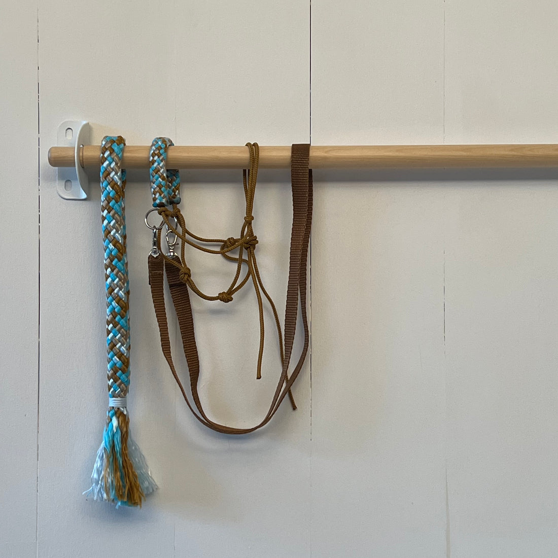 Touwsetje multi colour turquoise / beige /bruin