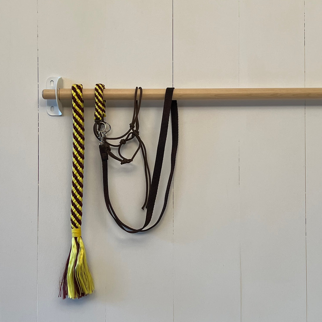 Touwsetje gestreept geel / donker bruin