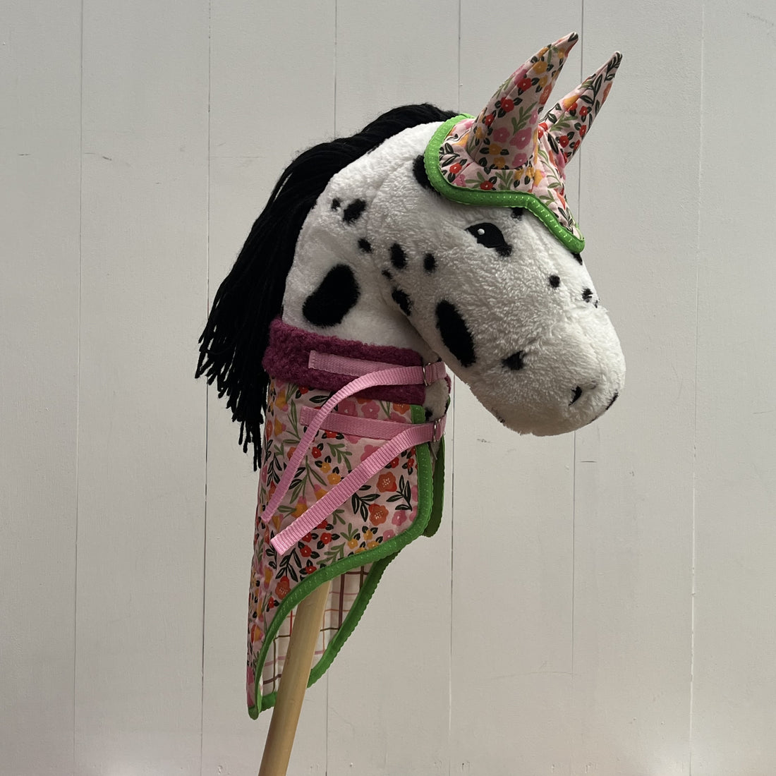 Dekentje kort By Astrup / Stip de pony creme met gekleurde bloemen