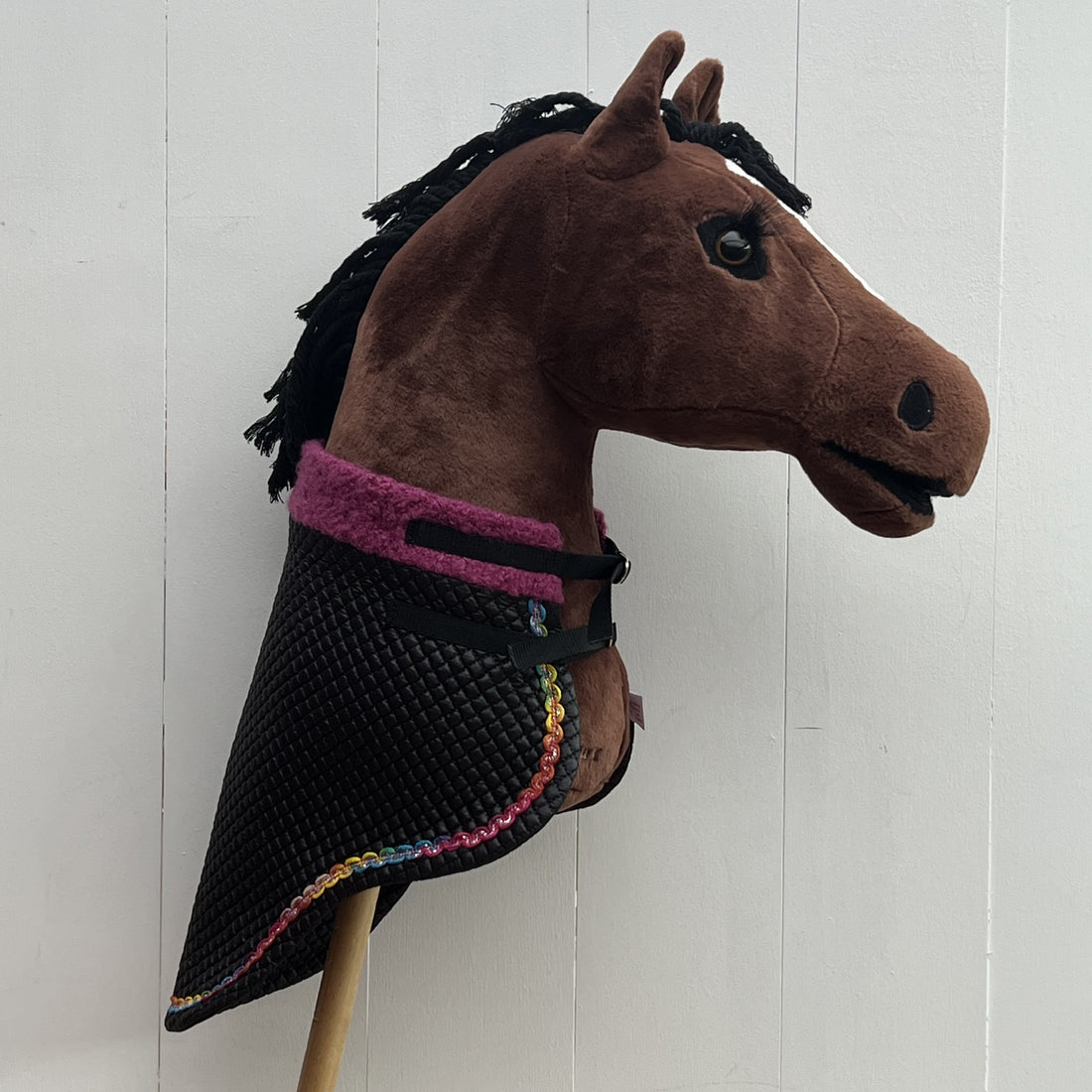 Dekentje kort LeMieux zwart met gekleurd bandje