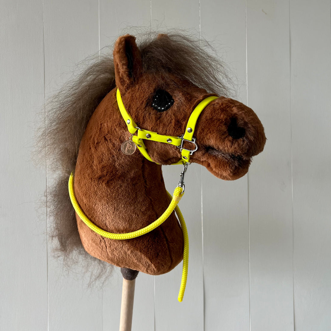 Halster /bidloos hoofdstel maat M, fel geel band glad
