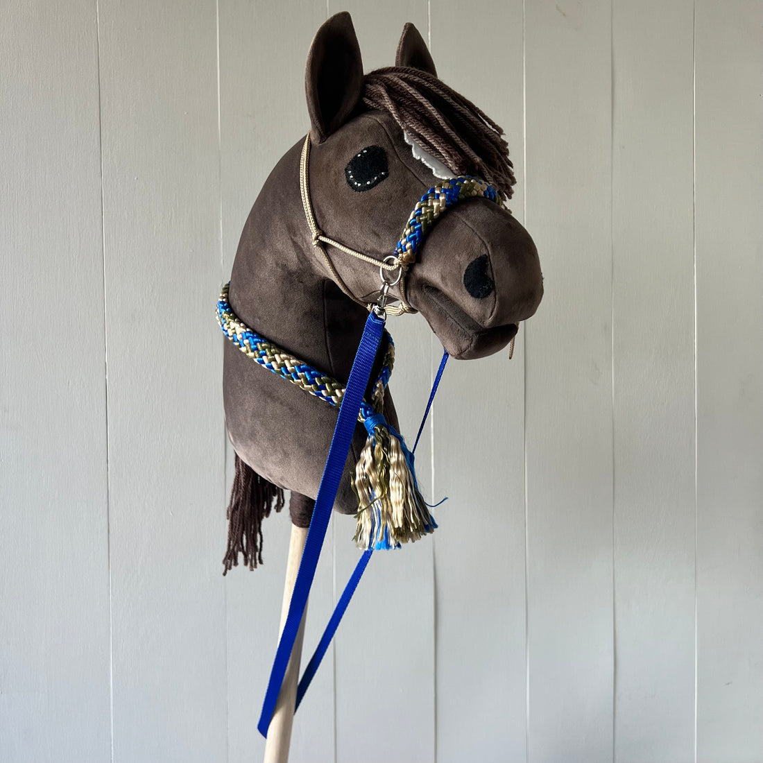 Touwsetje blauw / leger groen /beige