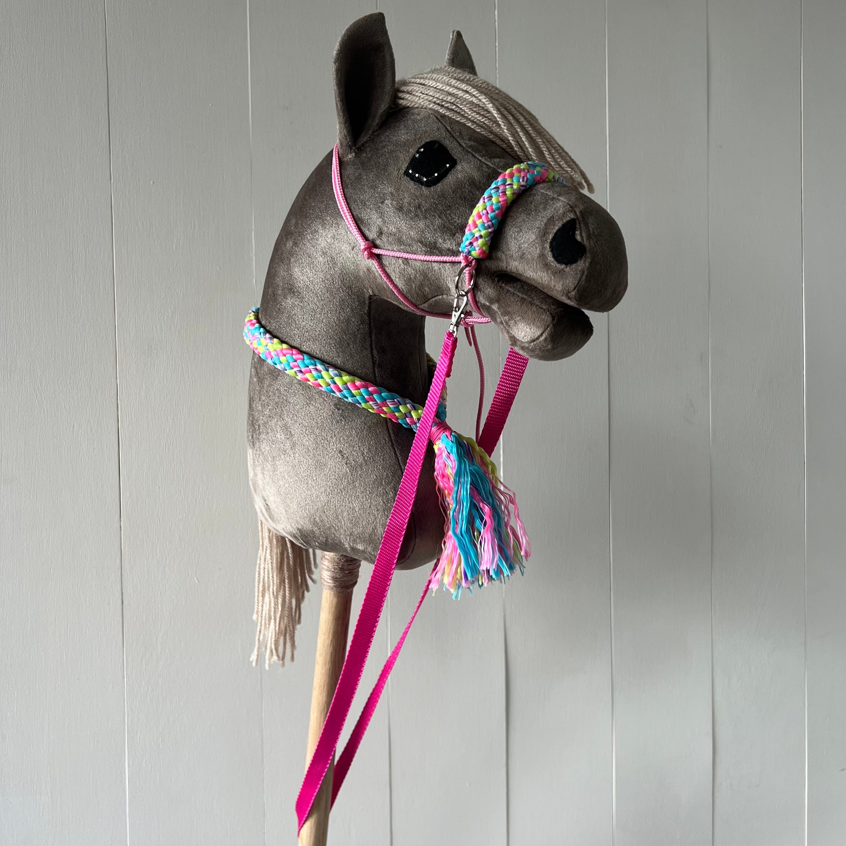 Touwsetje multi colour roze / blauw / groen