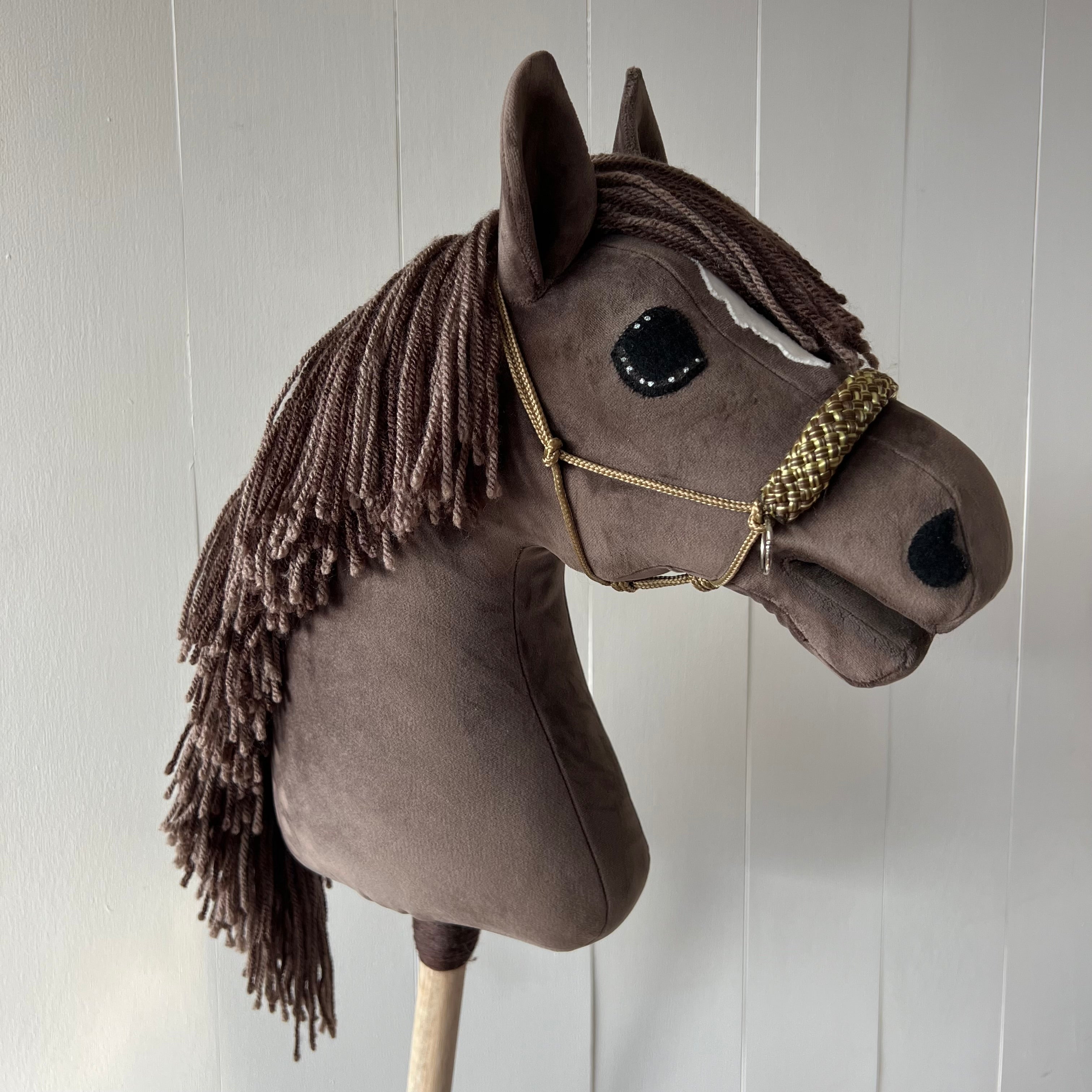 Touwhalster maat M, multi colour goud / bruin