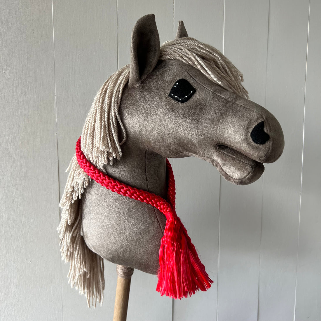 Neck-rope maat M, uni colour rood