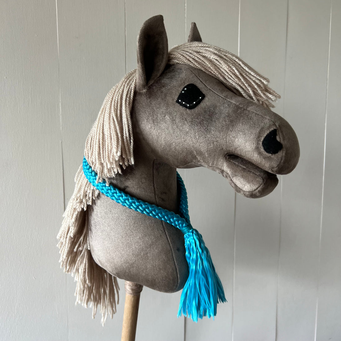 Neck-rope maat M, uni colour aqua blauw