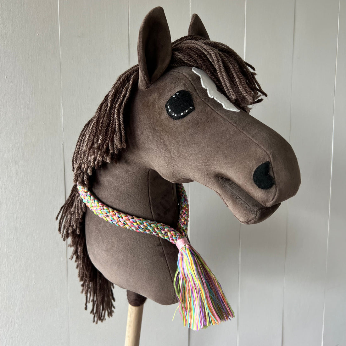 Neck-rope maat M, multi colour roze / lila / bordaux / geel