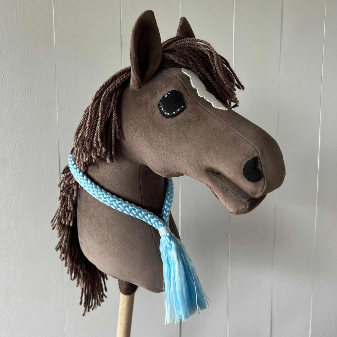 Neck-rope maat M, uni colour licht blauw