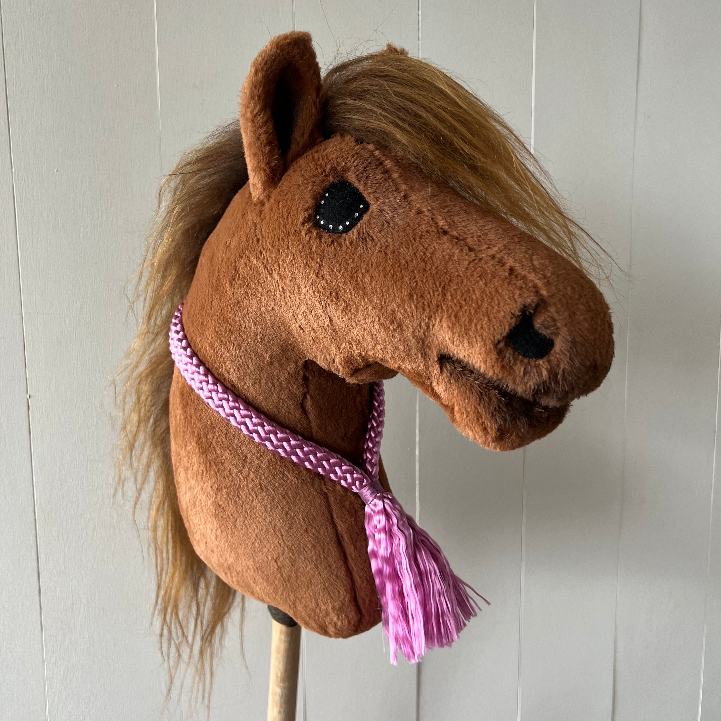 Neck-rope uni colour oud roze