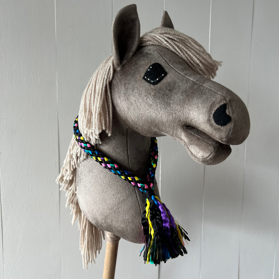 Neck-rope maat M, multi colour zwart / geel / paars / blauw