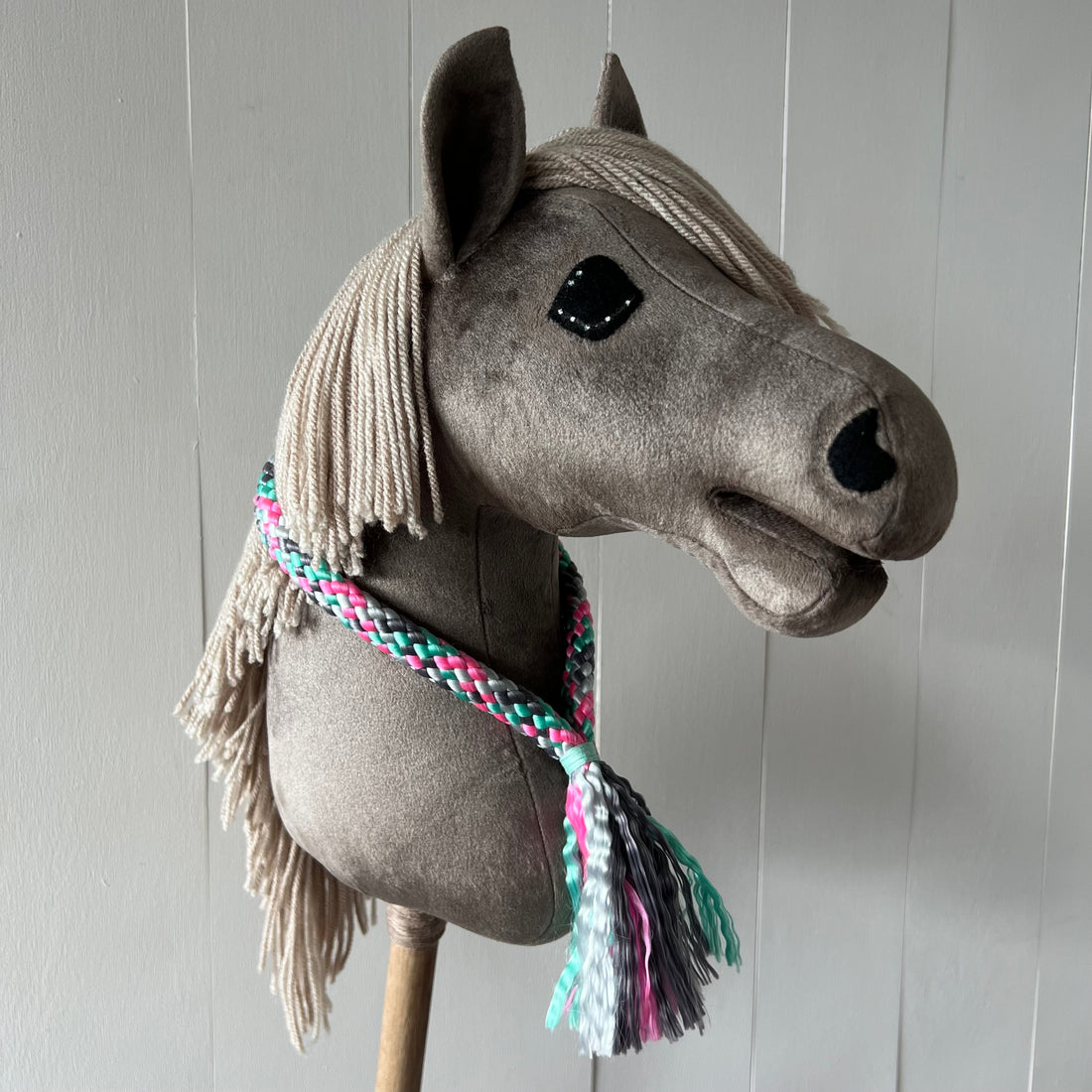 Neck-rope maat M, multi colour turquoise / roze / grijs