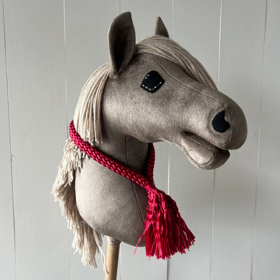 Neck-rope maat M, uni colour cranberry rood