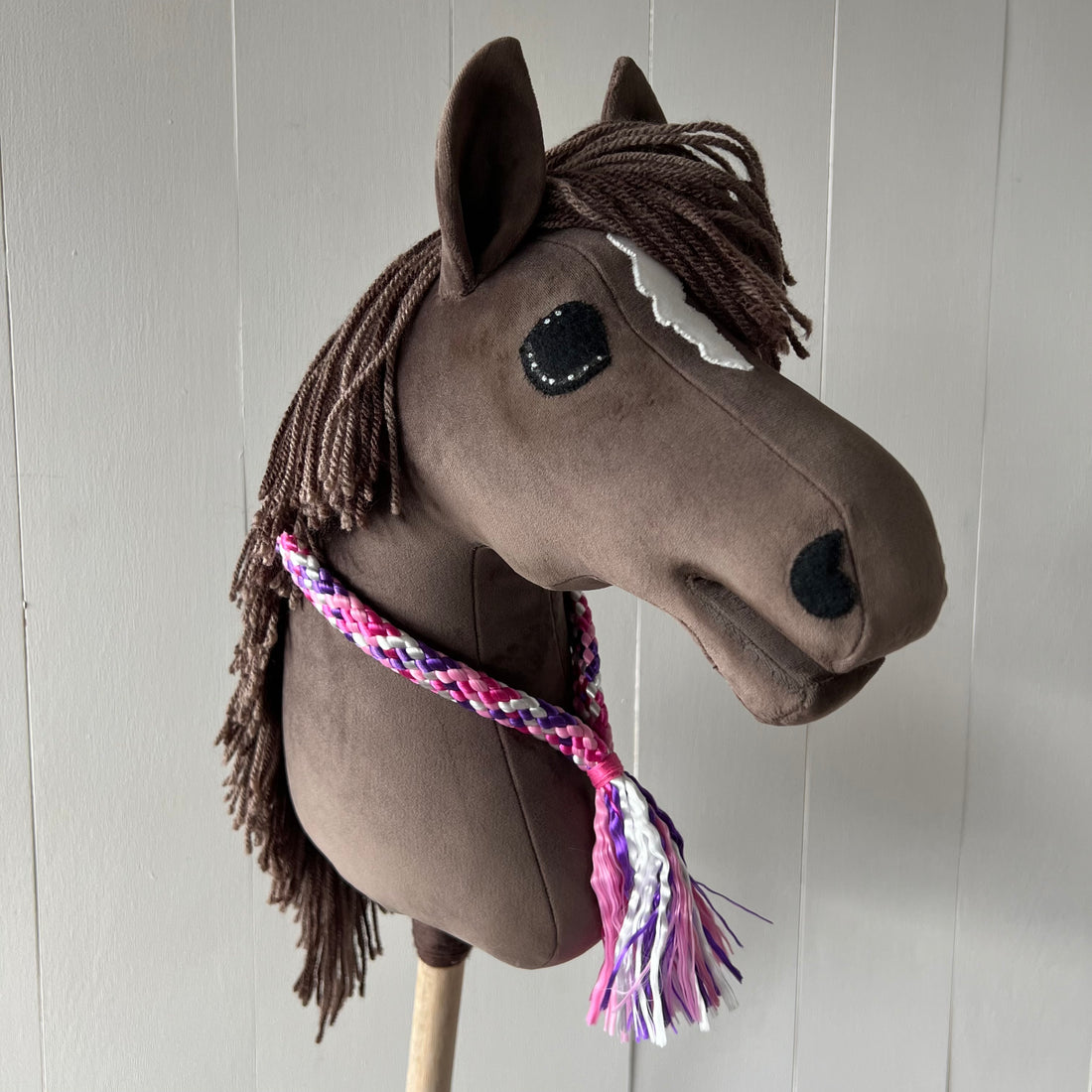 Neck-rope m,aat M, multi colour fuchsia / paars / crème