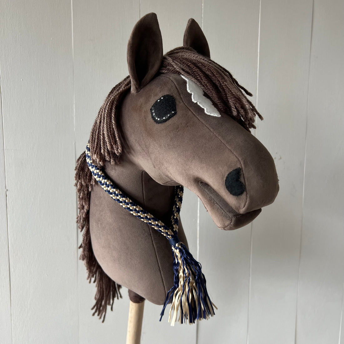 Neck-rope maat M, multi colour donker blauw / beige