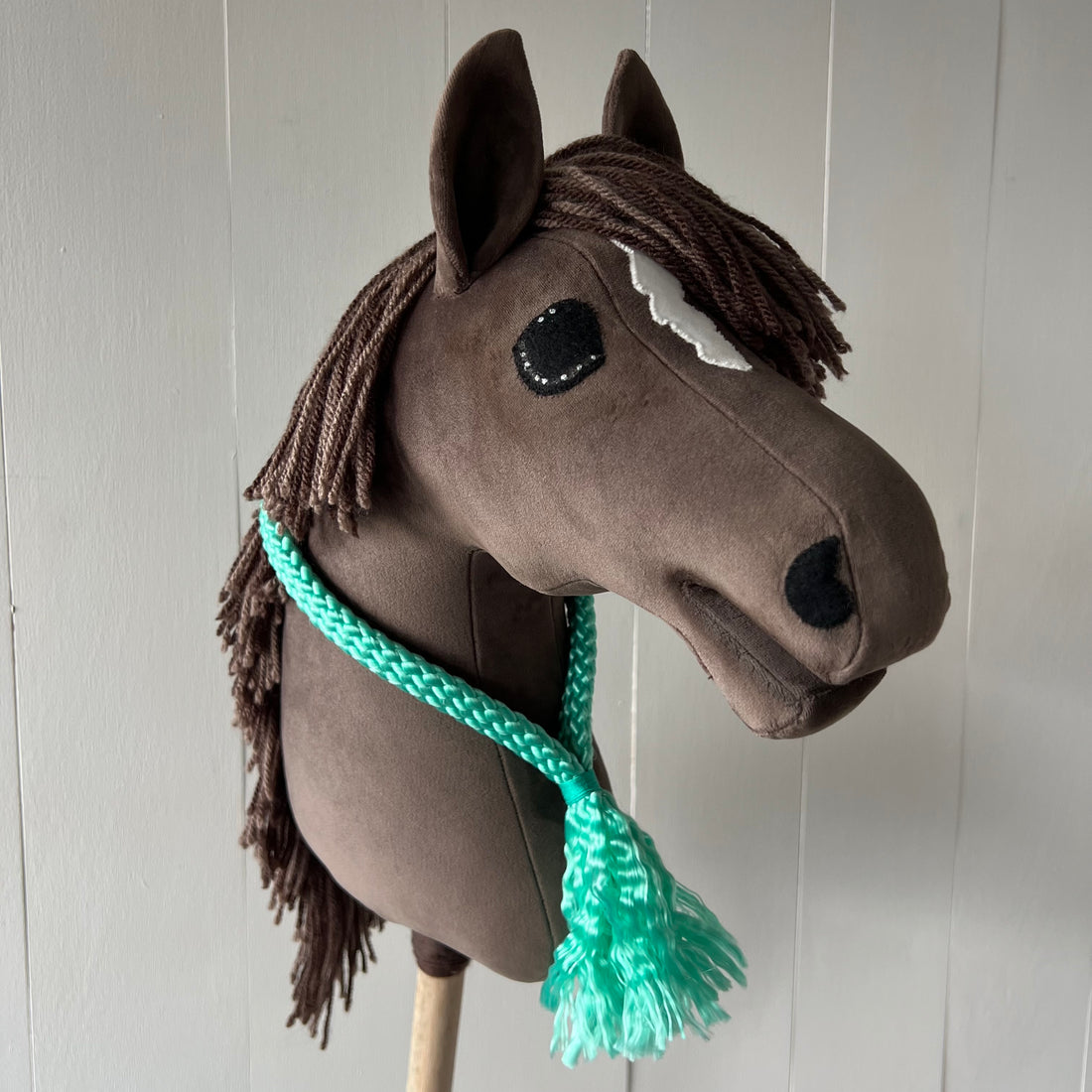 Neck-rope maat M, uni colour turquoise