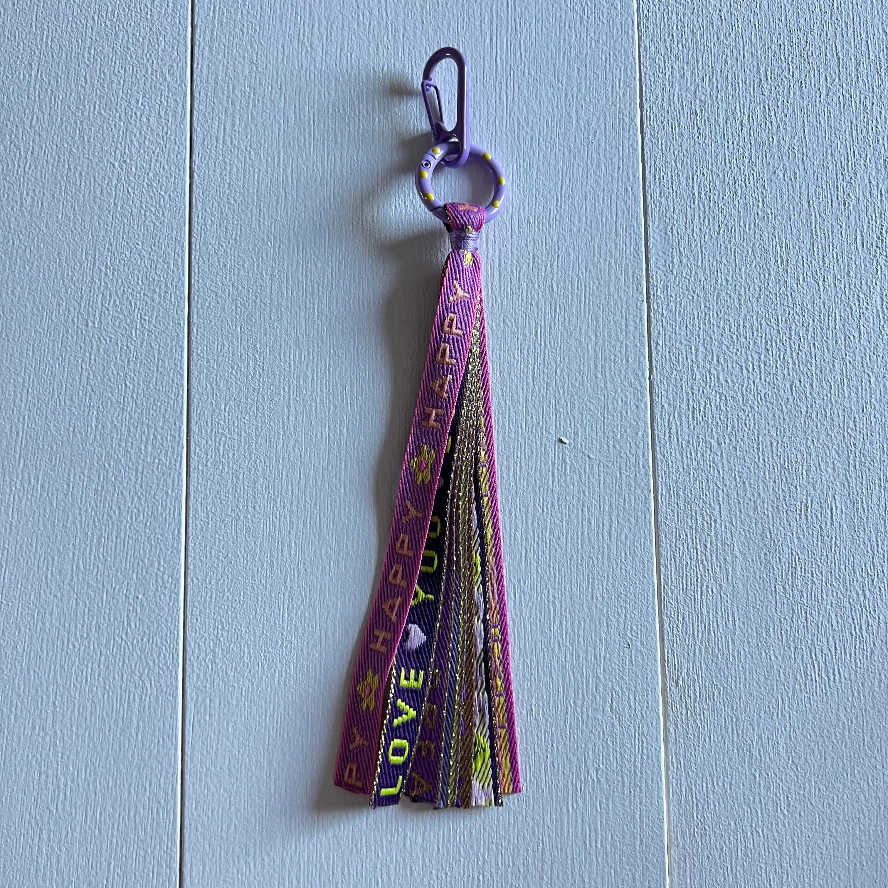 Sleutelhanger lint donker paars / paars (zonder hobbyhorse)