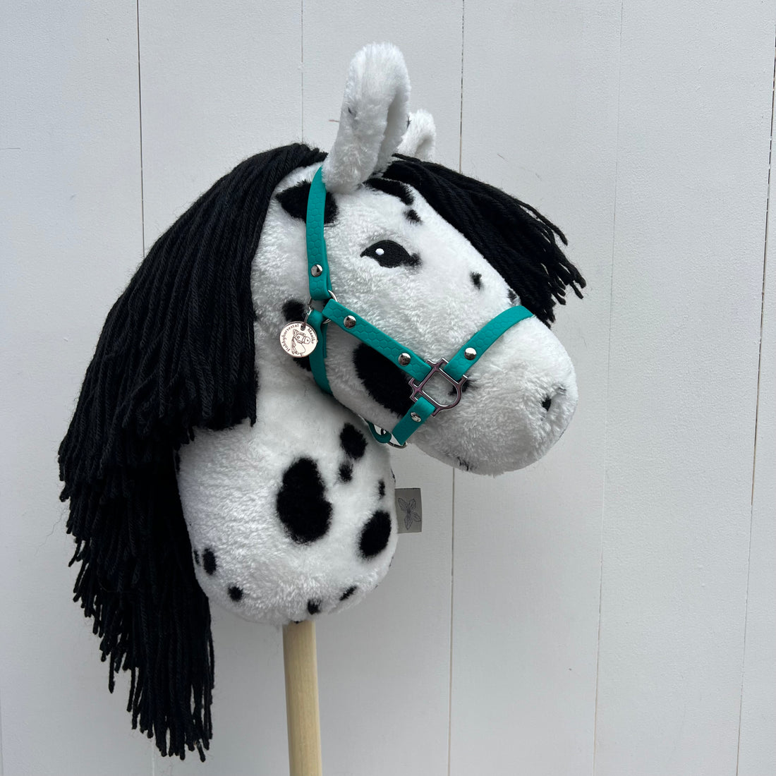 Halster / bitloos hoofdstel van band Petrol hobbyhorse ByAstryp / Stip de pony