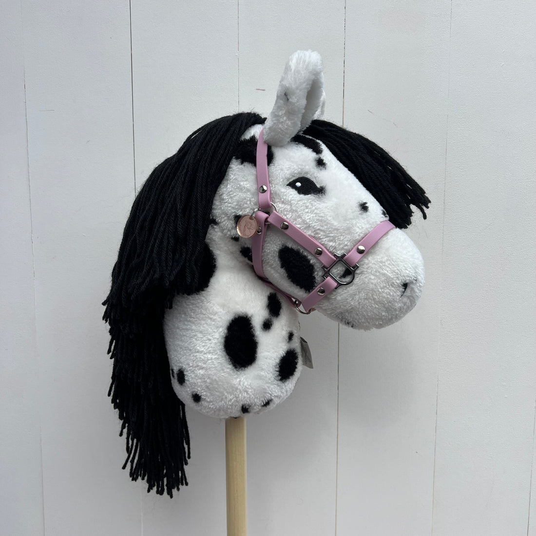 Halster / bitloos hoofdstel van band Lila hobbyhorse ByAstryp / Stip de pony