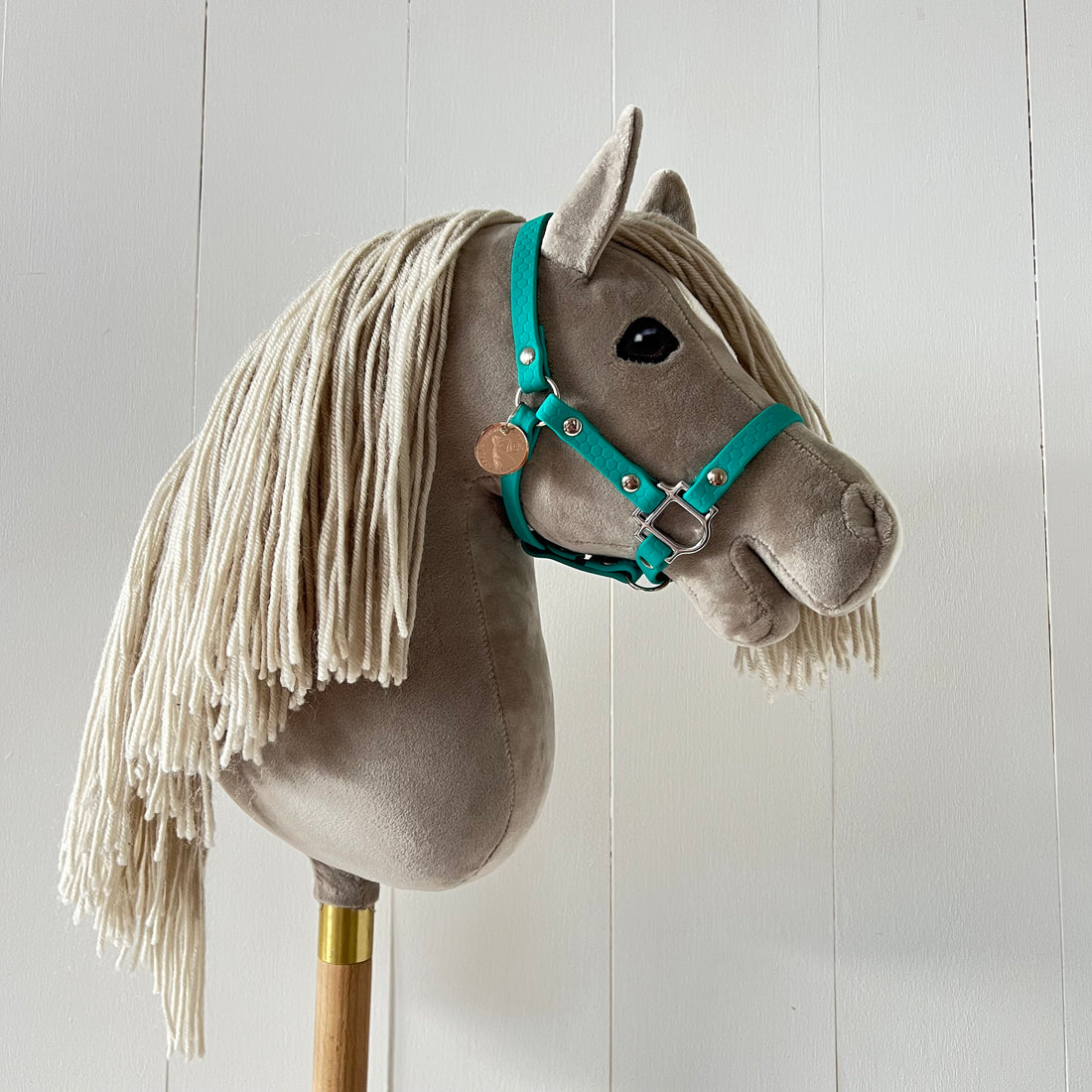 Halster / bitloos hoofdstel petrol van band hobbyhorse Cheval Roi