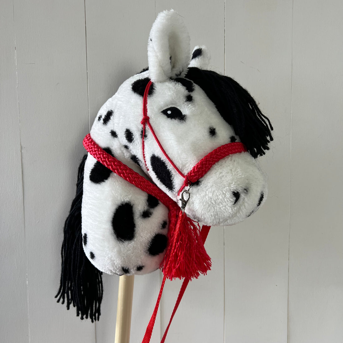 Touwsetje voor By Astrup Stip de pony unicolour bordeaux rood