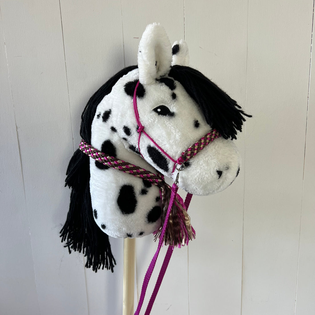 Touwsetje voor By Astrup Stip de pony multicolour fuchsia / bruin / beige