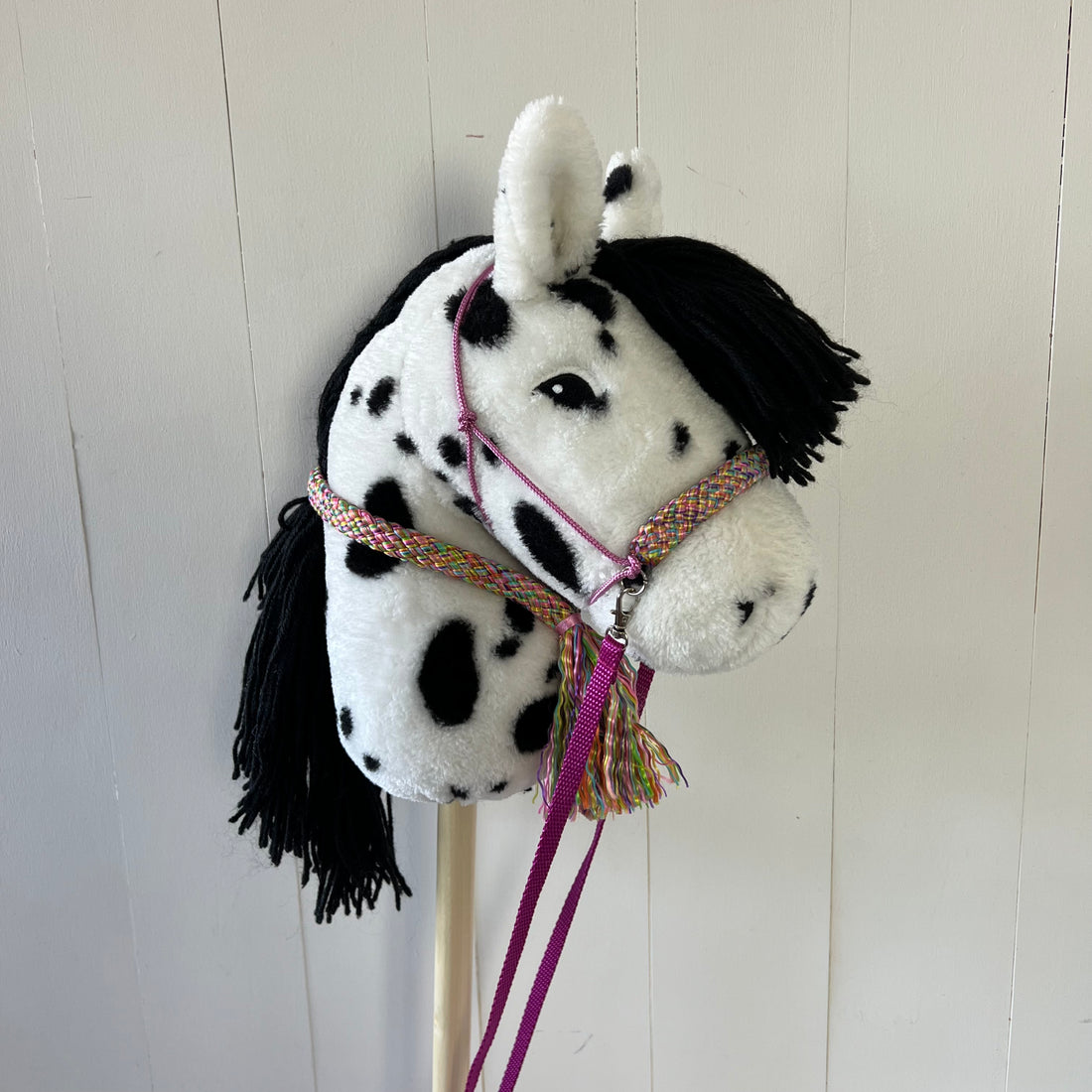 Touwsetje voor By Astrup Stip de pony multicolour fuchsia / roze / geel