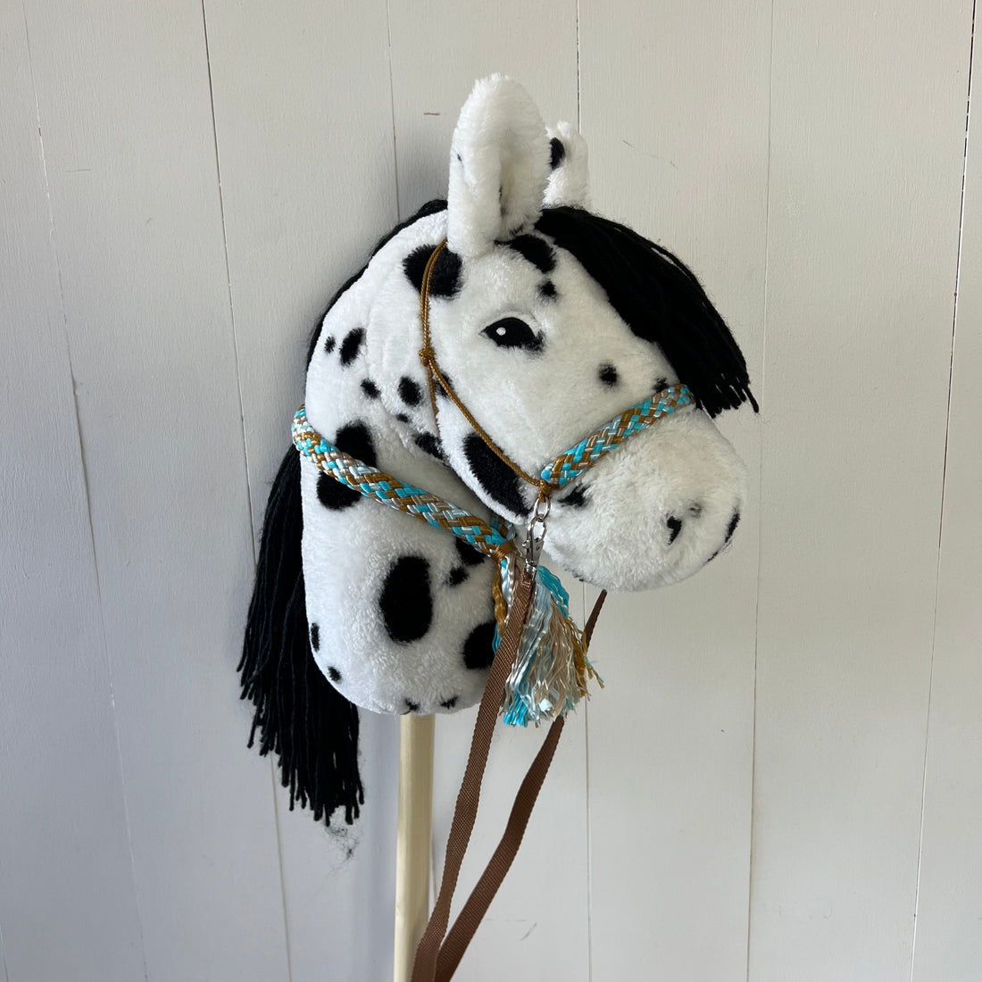 Touwsetje voor By Astrup Stip de pony multicolour turquoise / bruin / crème