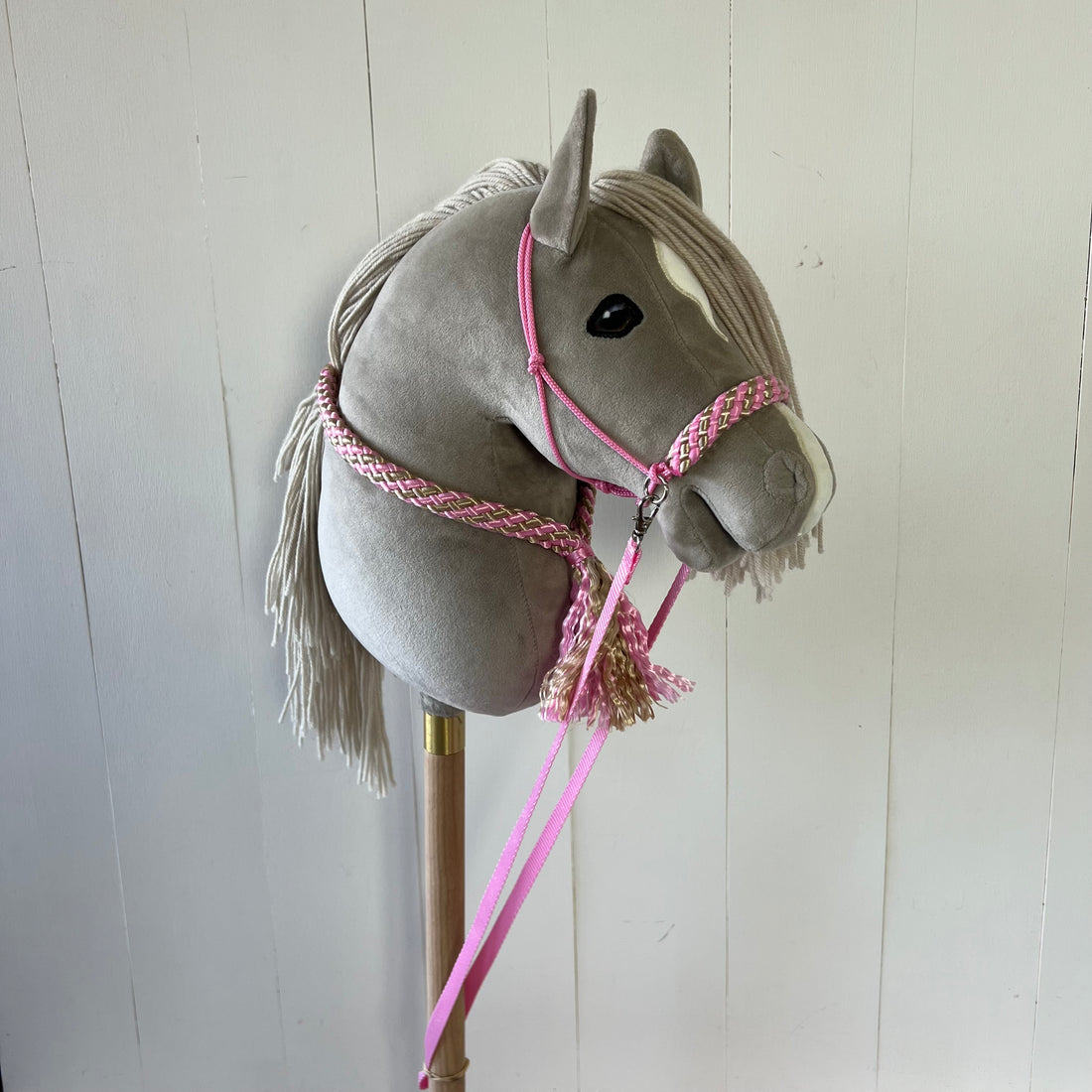Touwsetje voor hobbyhorse ChevalRoi multicolour roze / beige