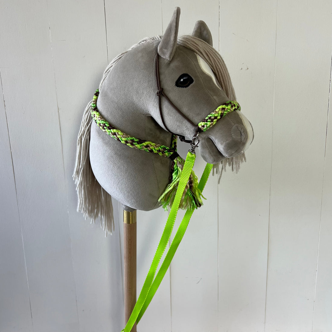 Touwsetje voor hobbyhorse ChevalRoi multicolour groen / bruin / beige