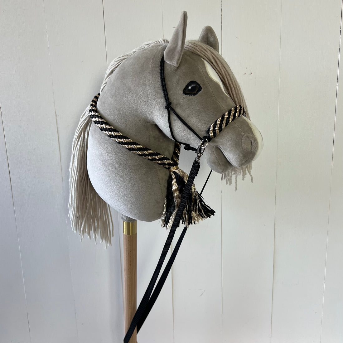 Touwsetje voor hobbyhorse ChevalRoi multicolour zwart / beige