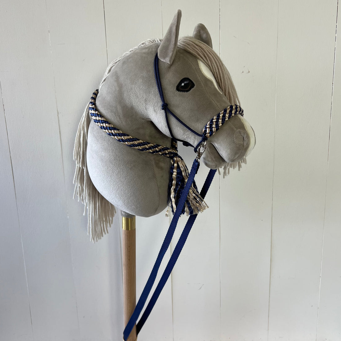 Touwsetje voor hobbyhorse ChevalRoi multicolour donker blauw / beige