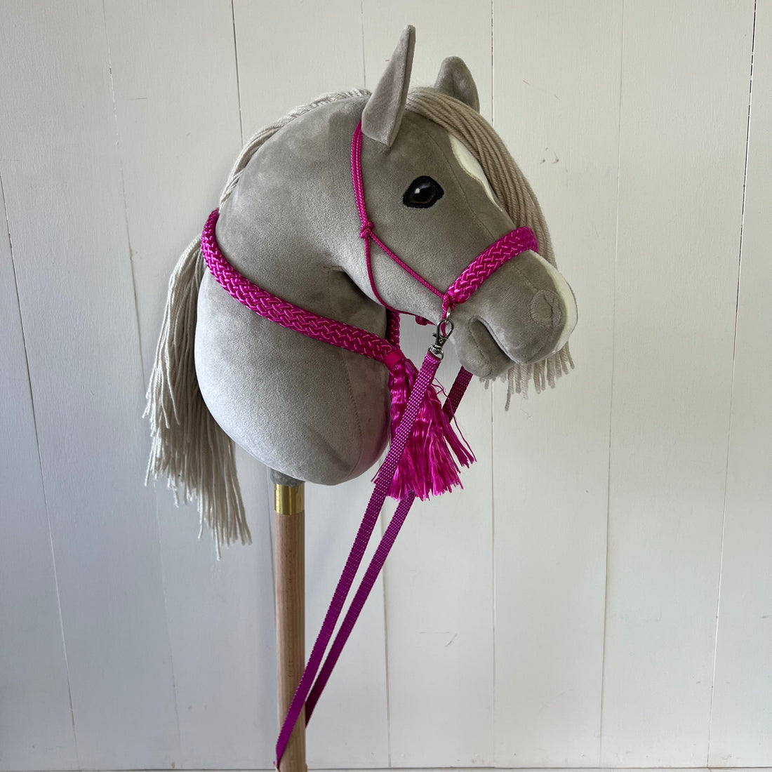 Touwsetje voor hobbyhorse ChevalRoi unicolour fuchsia