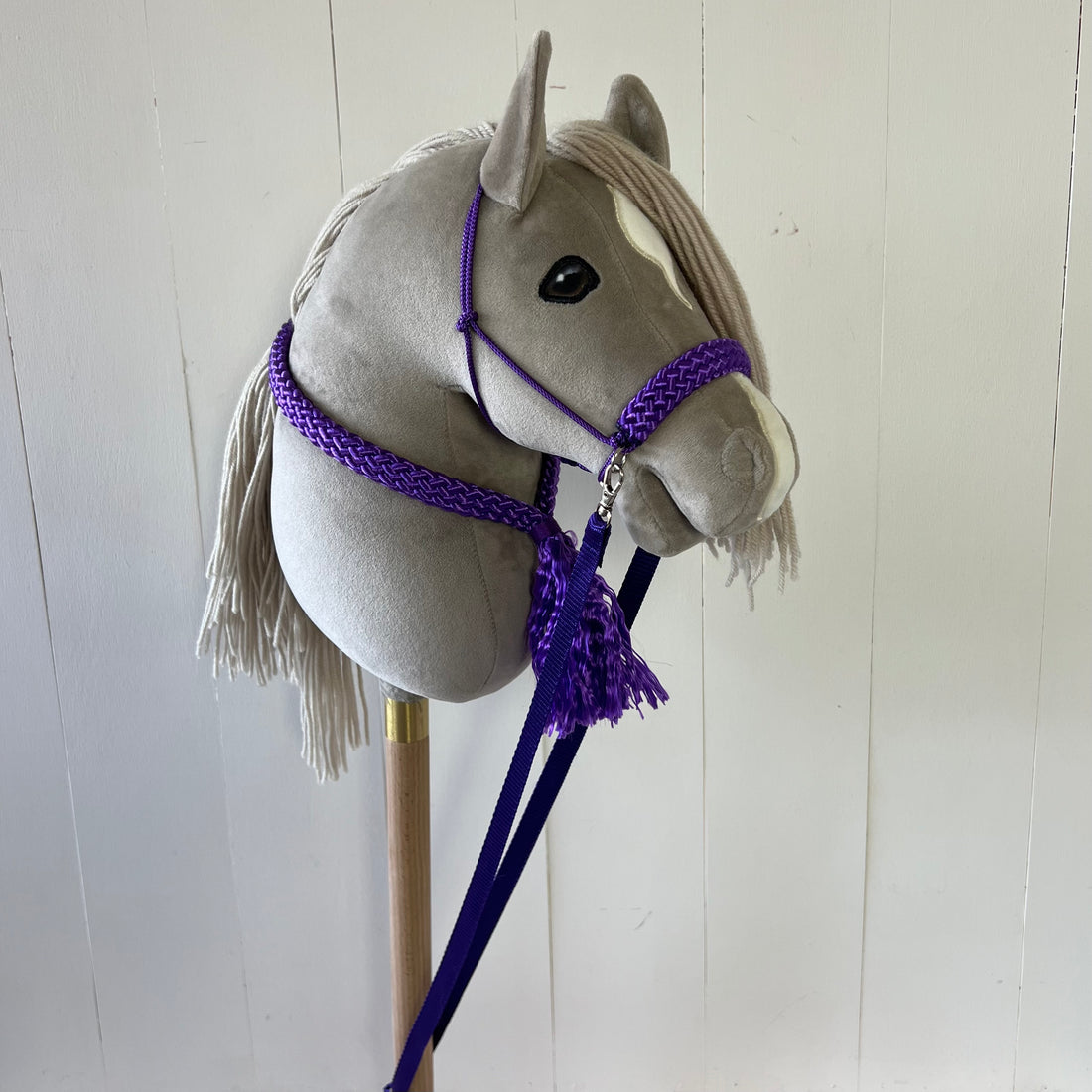Touwsetje voor hobbyhorse ChevalRoi unicolour Paars