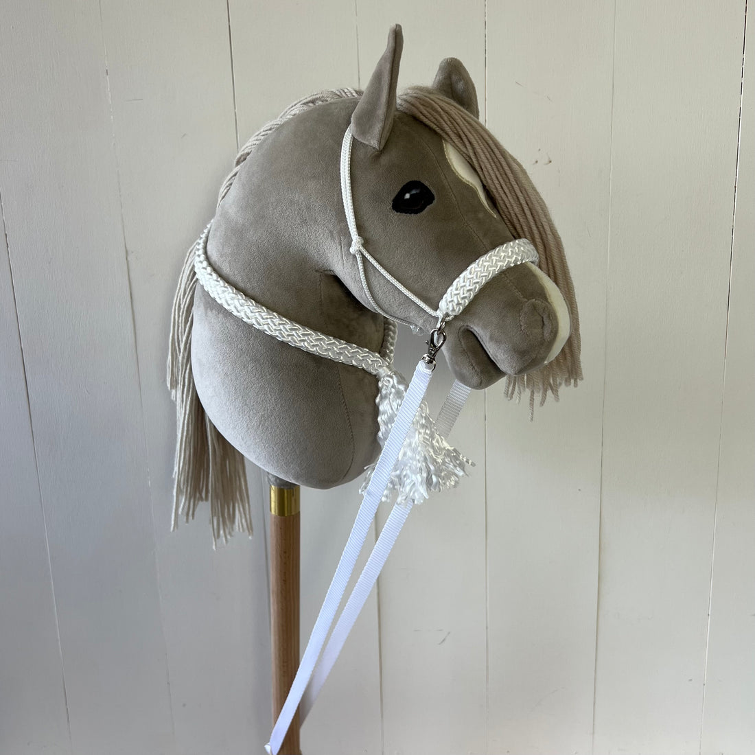 Touwsetje voor hobbyhorse ChevalRoi unicolour Wit