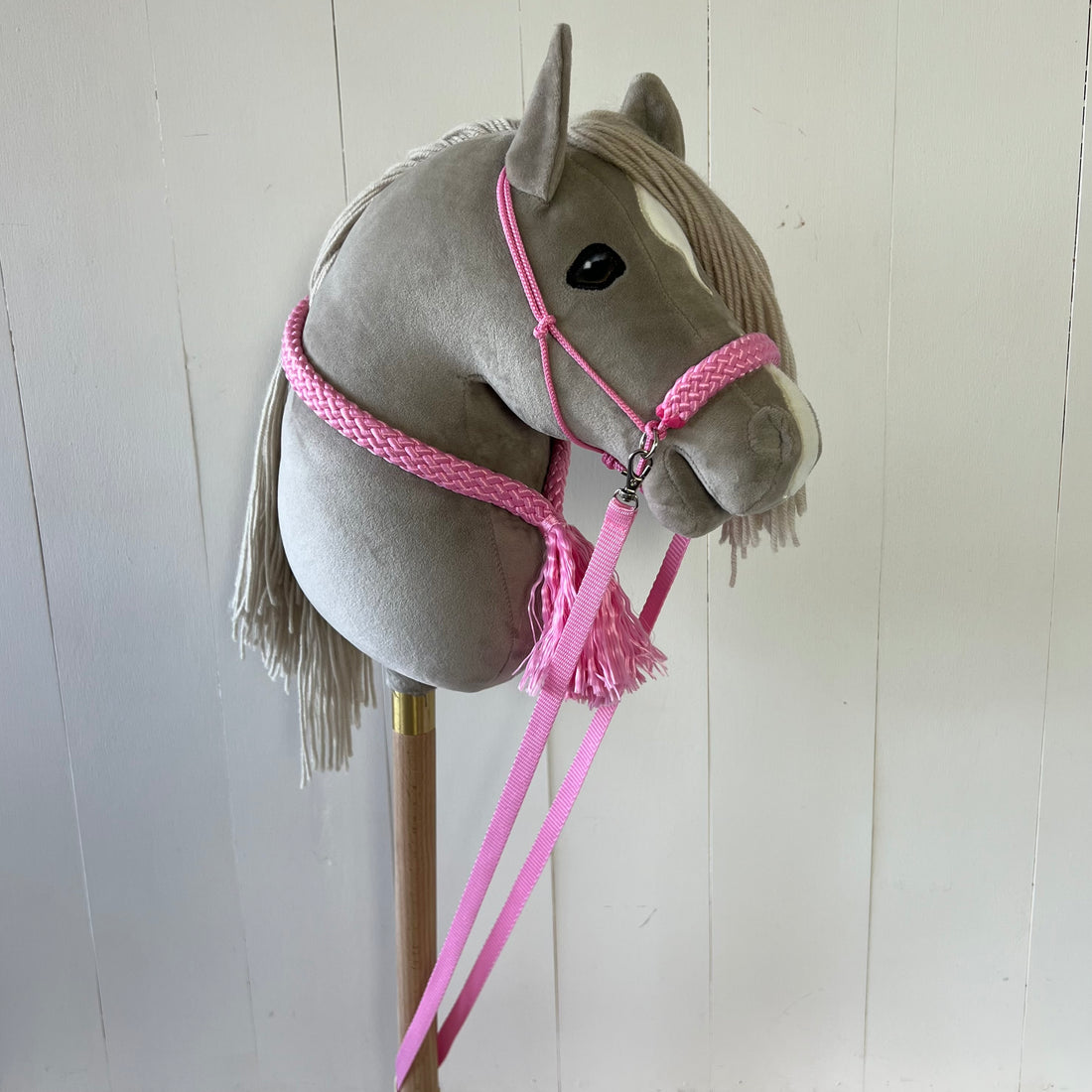 Touwsetje voor hobbyhorse ChevalRoi unicolour roze
