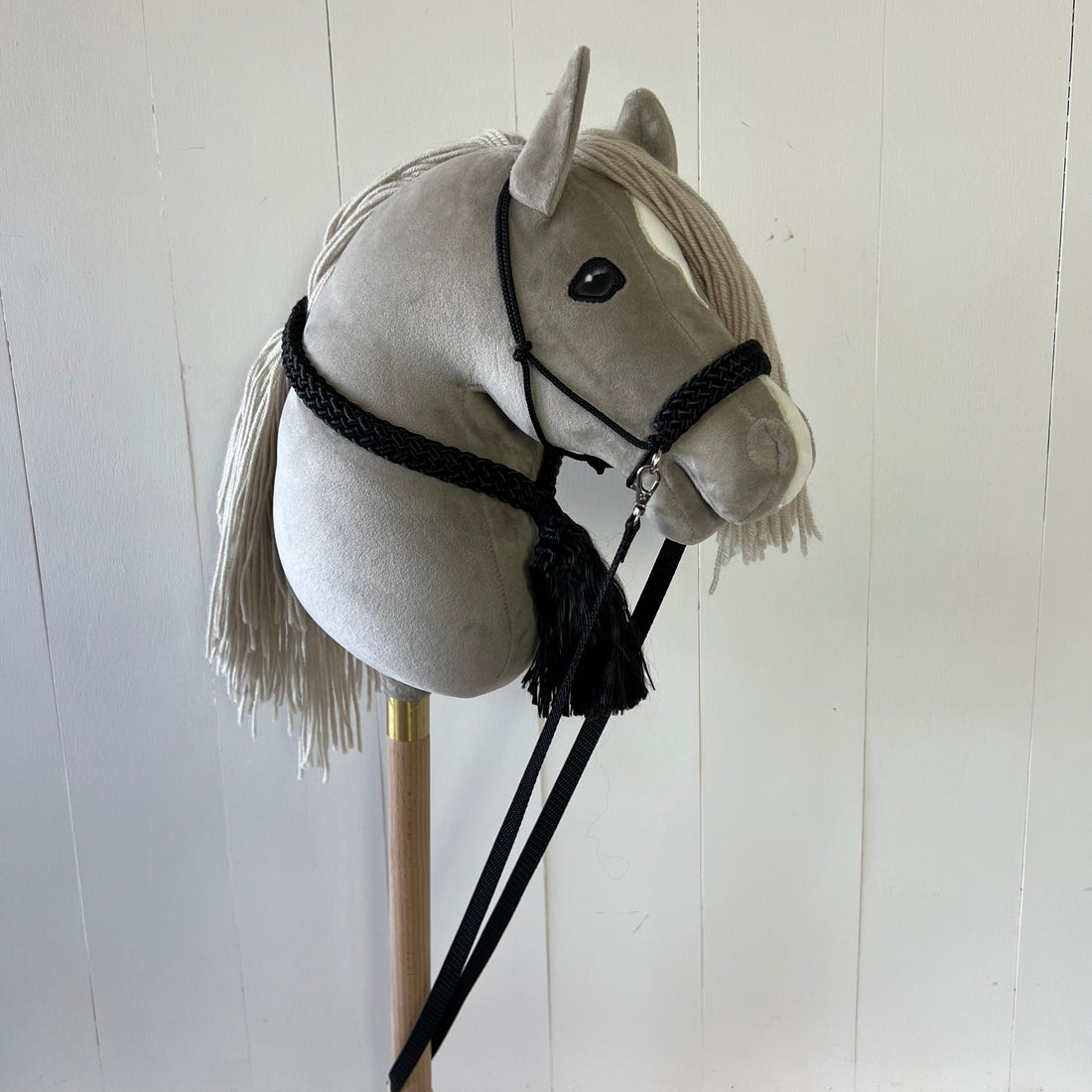 Touwsetje voor hobbyhorse ChevalRoi unicolour Zwart