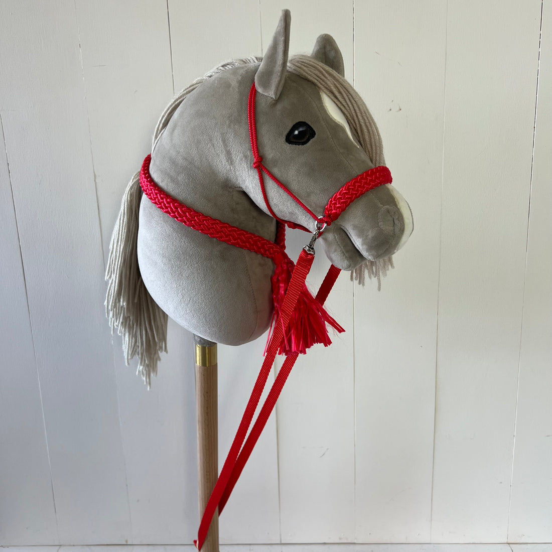 Touwsetje voor hobbyhorse ChevalRoi unicolour bordeaux rood
