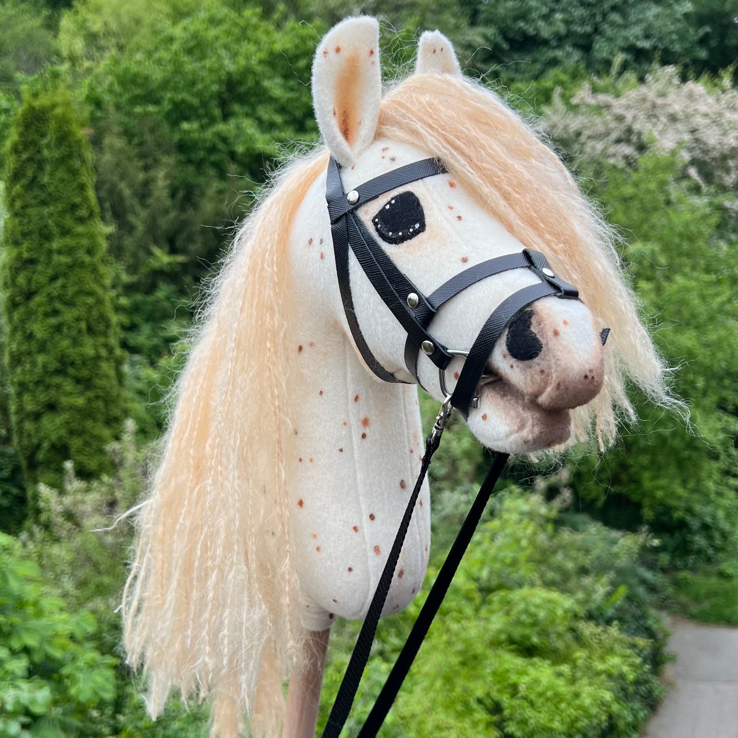 Hobbyhorse model Pony stip, met Engels hoofdstel