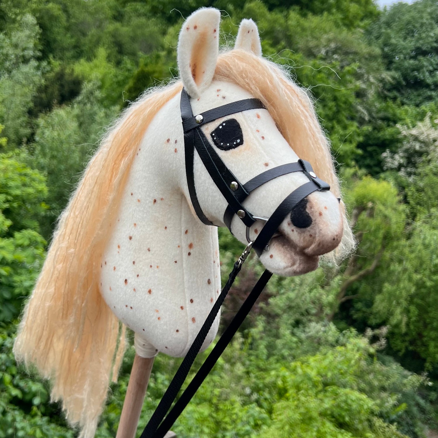 Hobbyhorse model Pony stip, met Engels hoofdstel