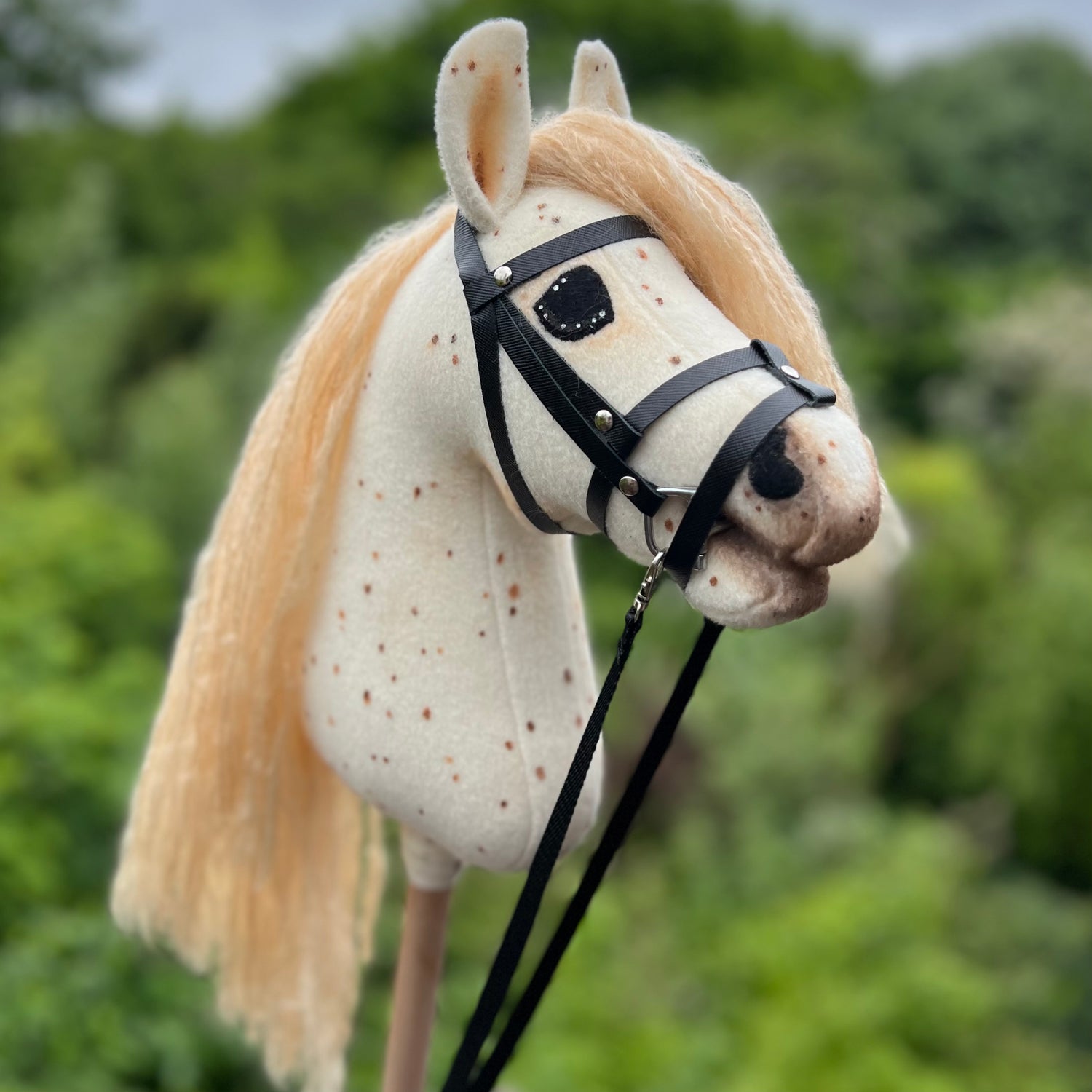 Hobbyhorse model Pony stip, met Engels hoofdstel