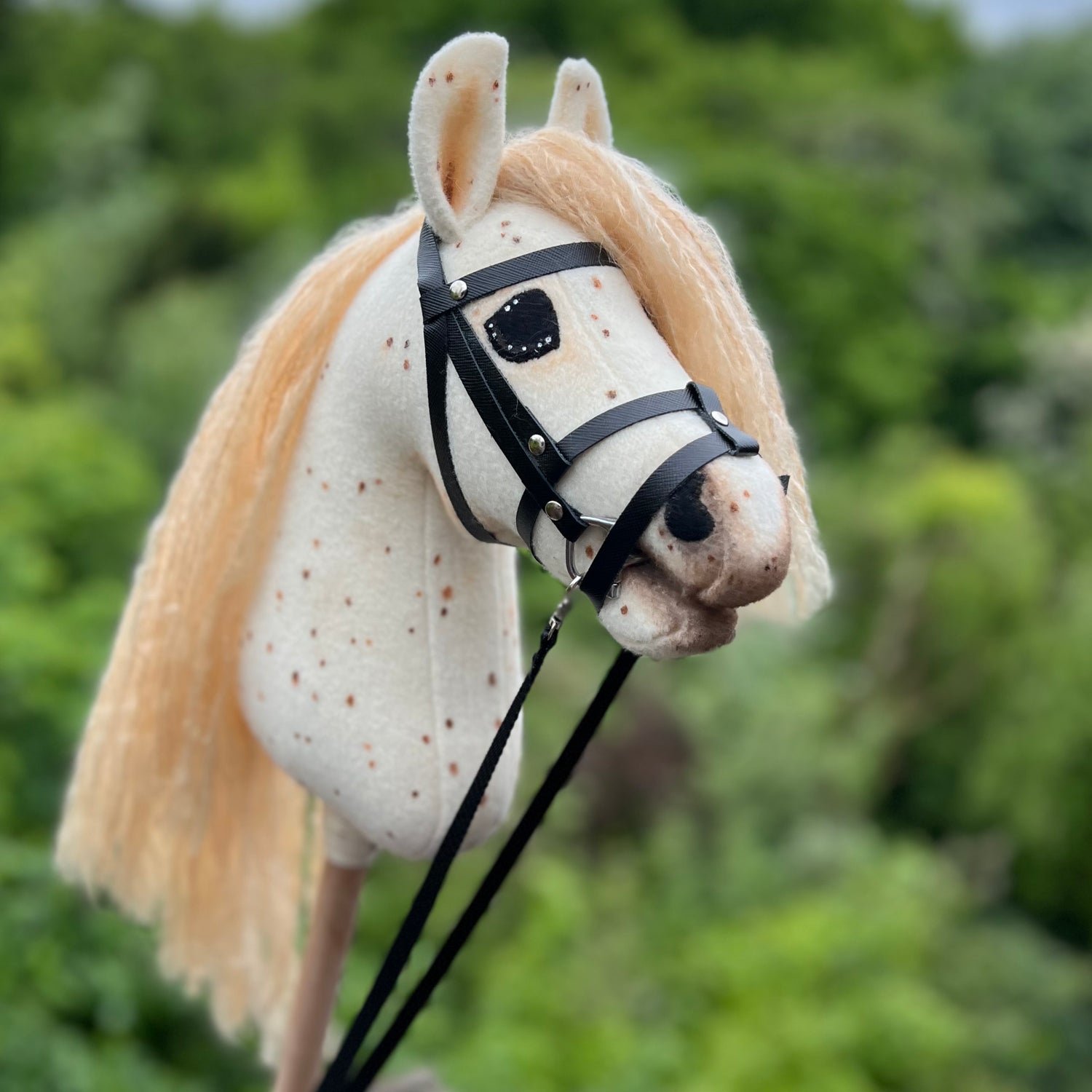 Hobbyhorse model Pony stip, met Engels hoofdstel