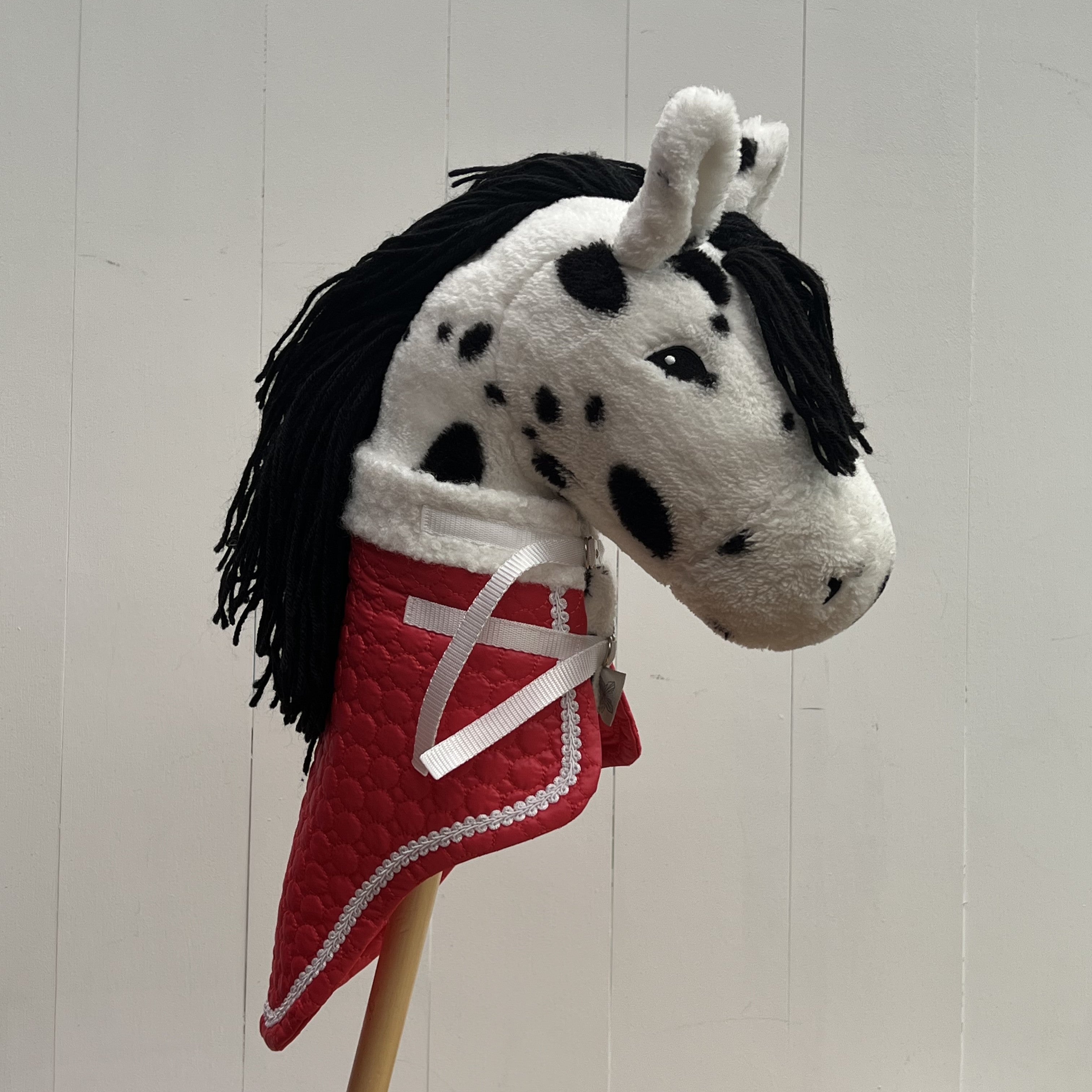 Dekentje kort By Astrup / Stip de pony roze met een wit bandje