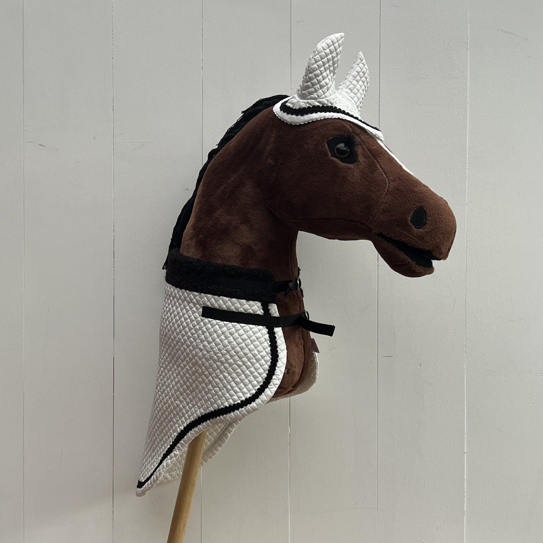 Dekentje kort LeMieux wit met zwart bandje