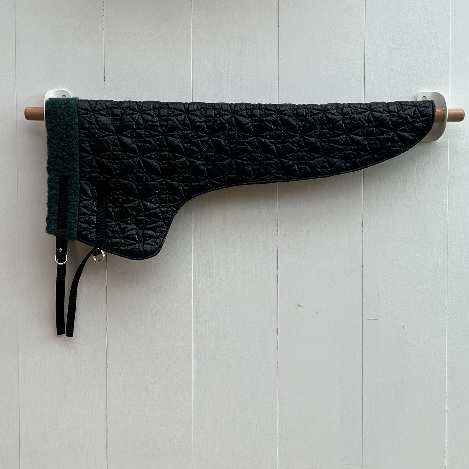 dekentje lang zwart met gestikte sterren