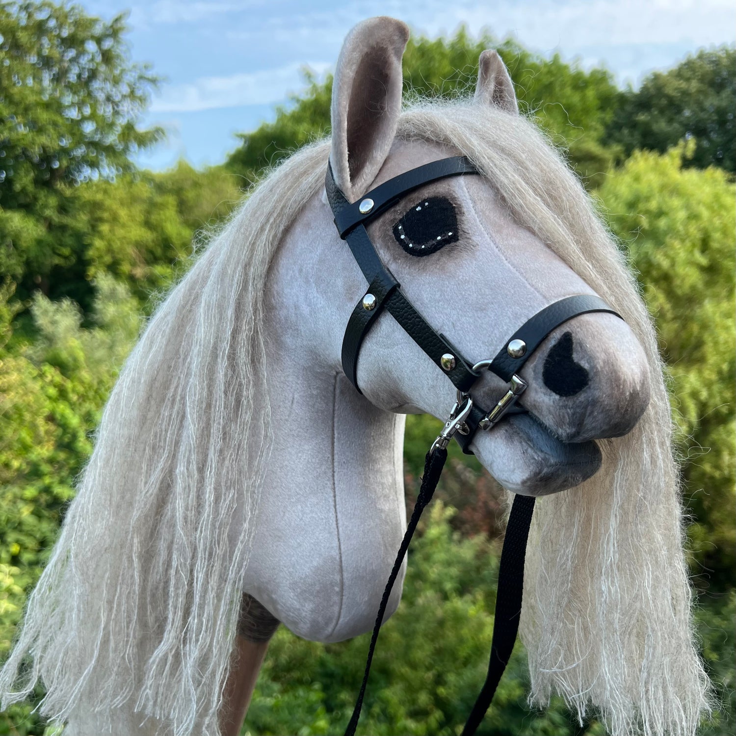 Hobbyhorse pony creme kleurig met mohair manen