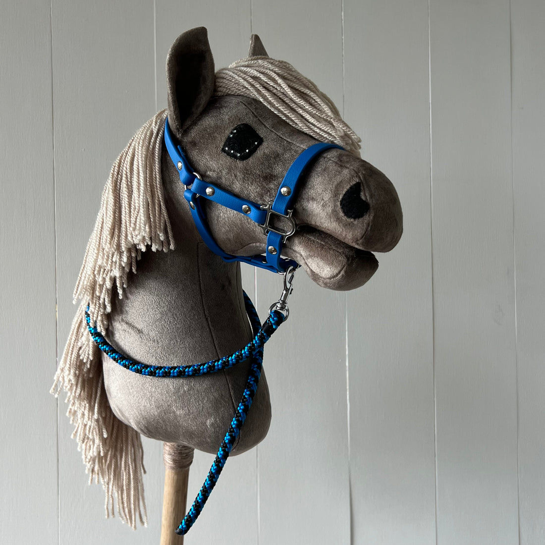 Halster / bitloos hoofdstel, maat M, fel blauw, band glad