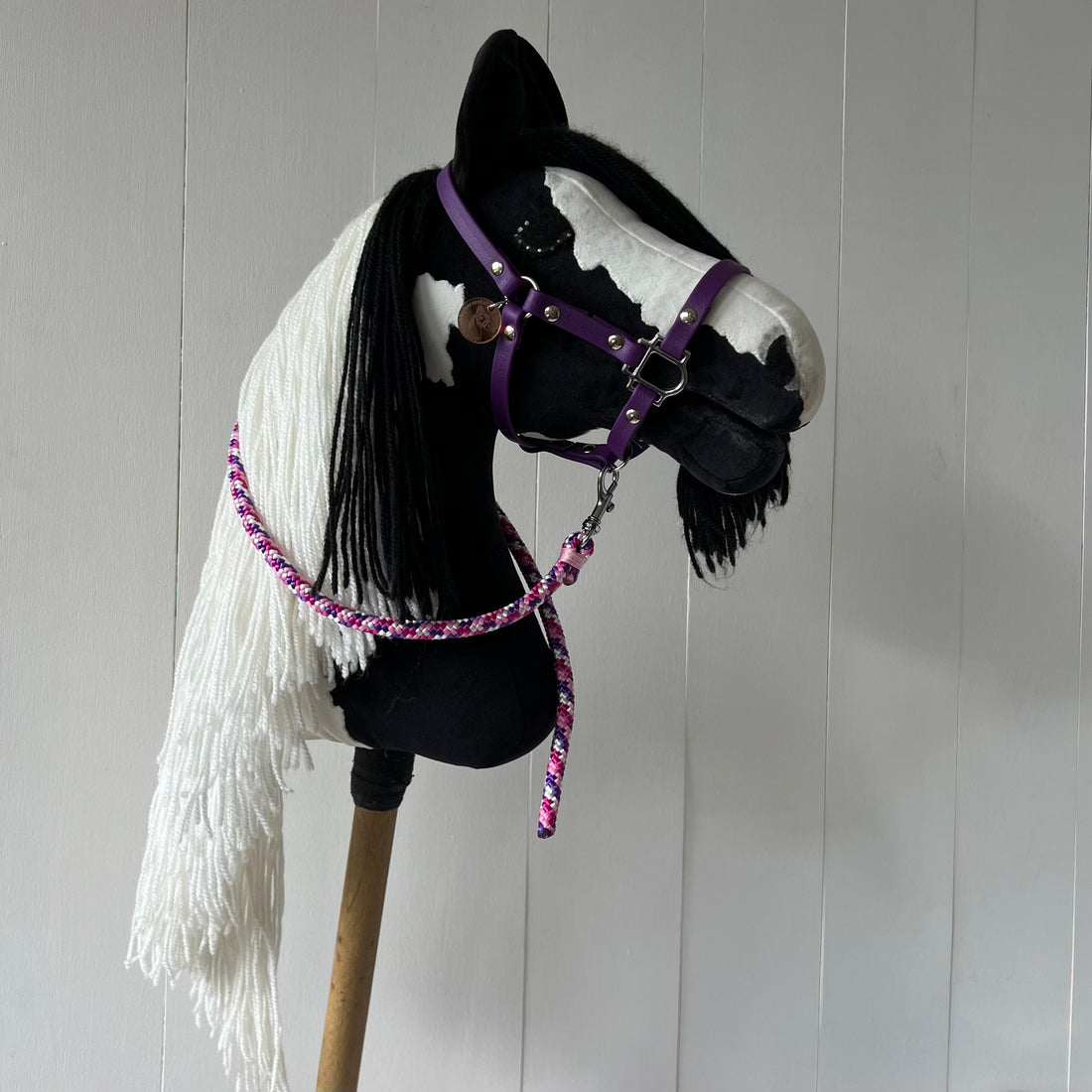 Halster / bitloos hoofdstel, maat M, donker paars band glad
