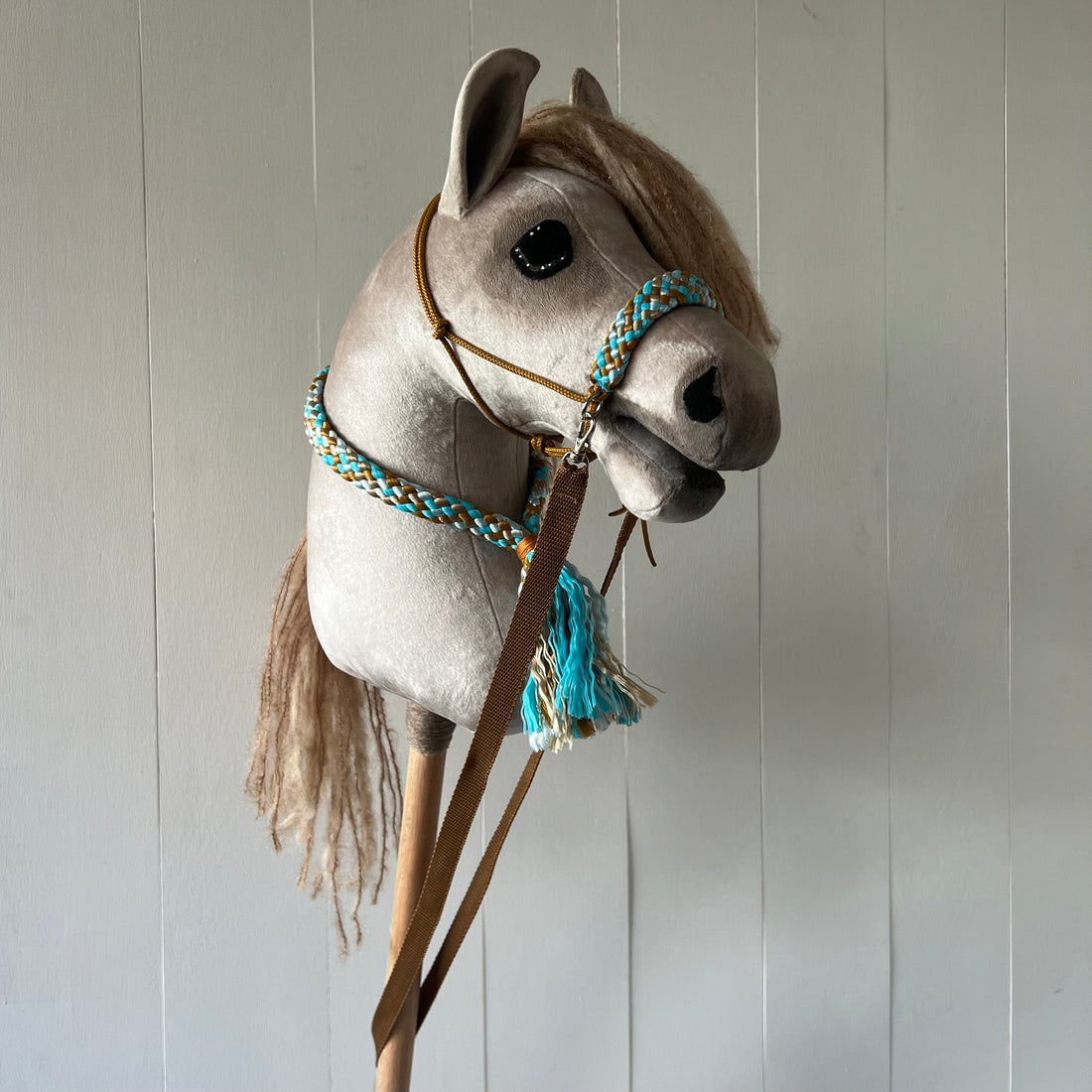 Touwsetje multi colour turquoise / beige /bruin