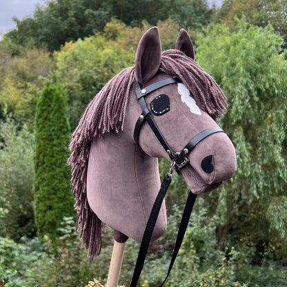 Hobbyhorse bruin met bles en appeltjes